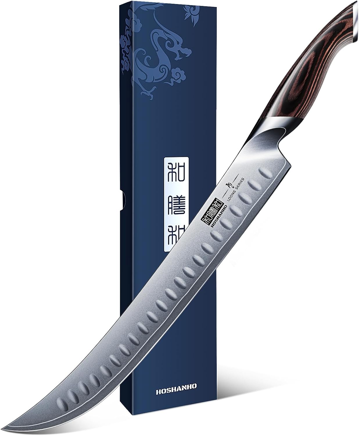HOSHANHO - Cuchillo de 12 pulgadas para rebanar y tallar de acero j...