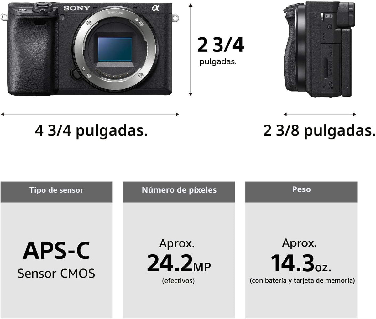 Sony Alpha a6400 - Cámara sin espejo compacta con lente intercambia...