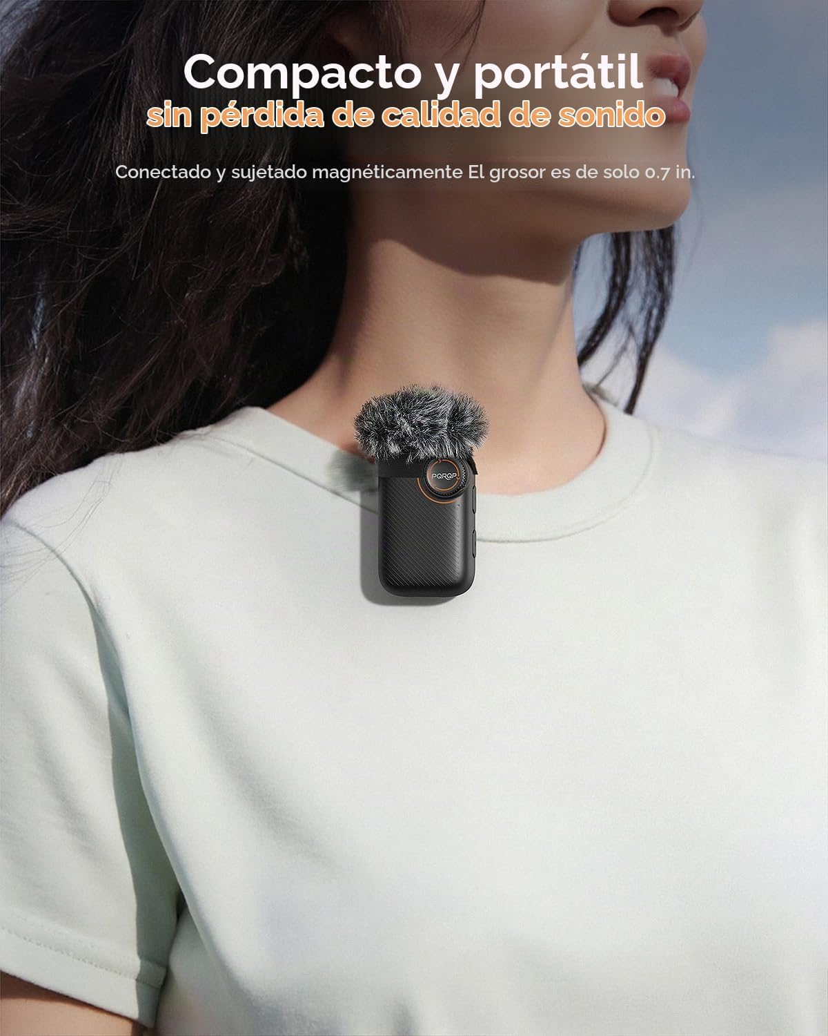PQRQP Micrófono S20 (2 TX + 1 RX + funda de carga), mini micrófono...