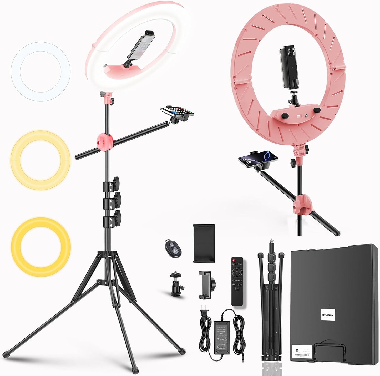 Bzyltrux 55W18 - Kit de luz de anillo de 17.7 in [nueva versión] 67...