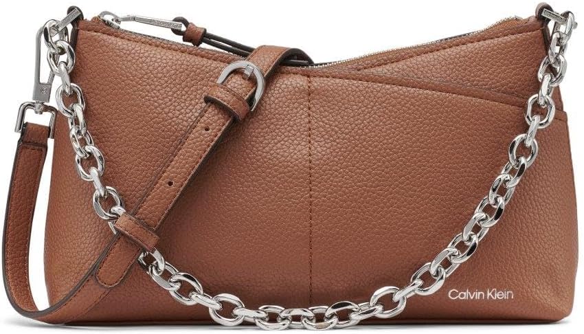 Calvin Klein Zoe Top Zip Chain Crossbody para mujer