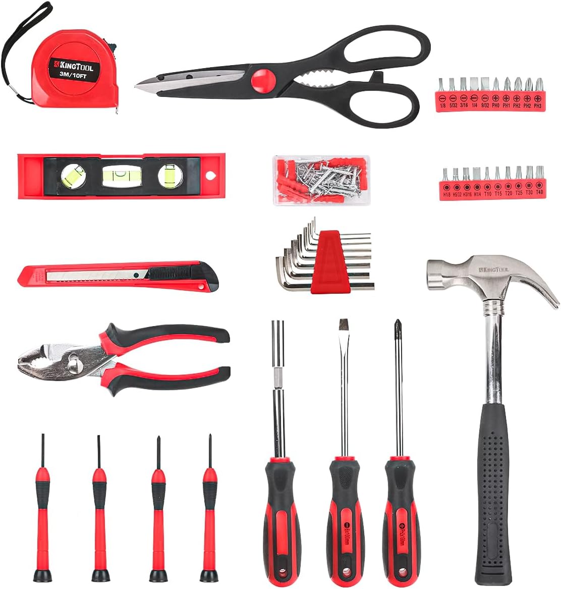 KingTool Kit de herramientas de reparación para el hogar - 149 piez...