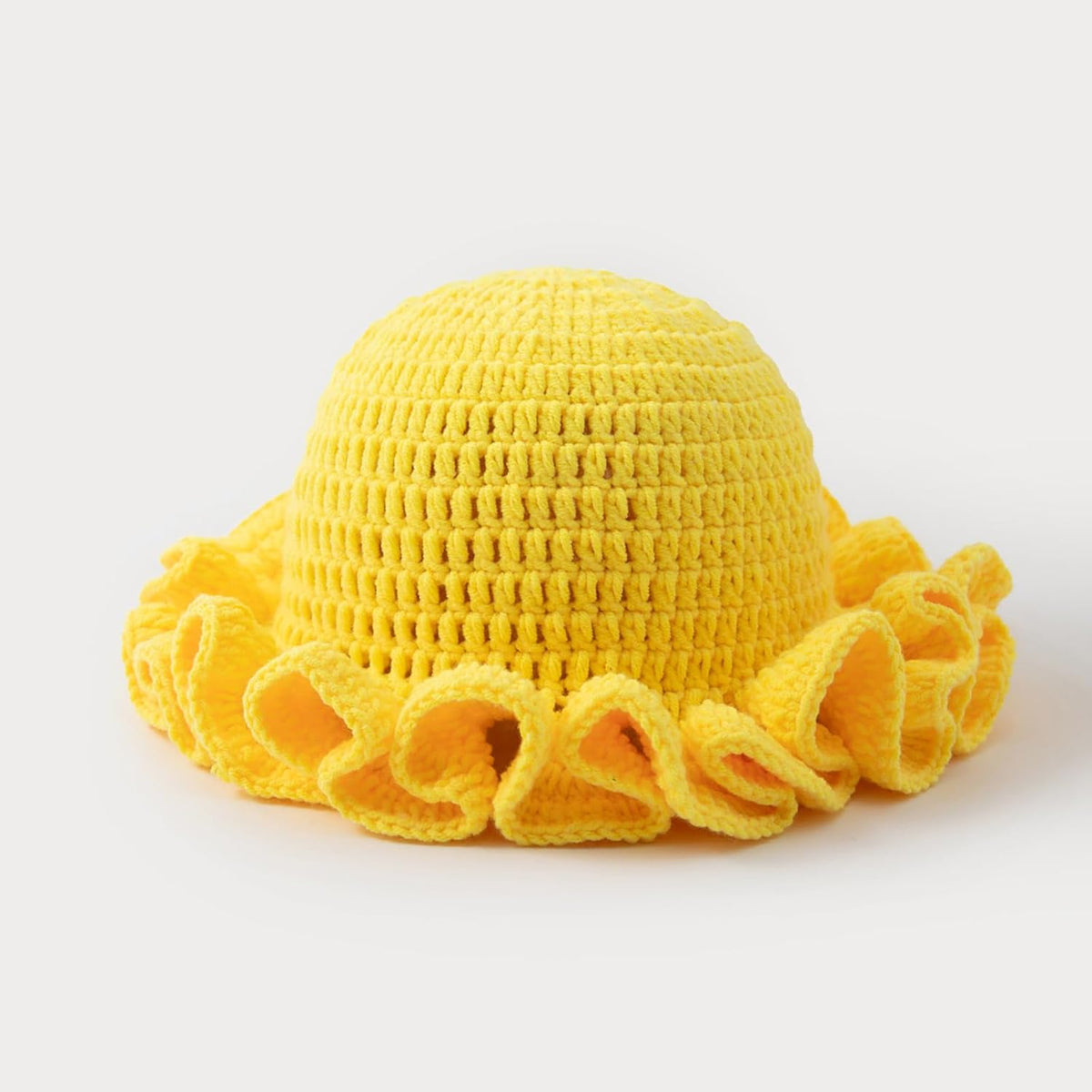 yolrdiw Sombrero de pescador de ganchillo bohemio con volantes para...