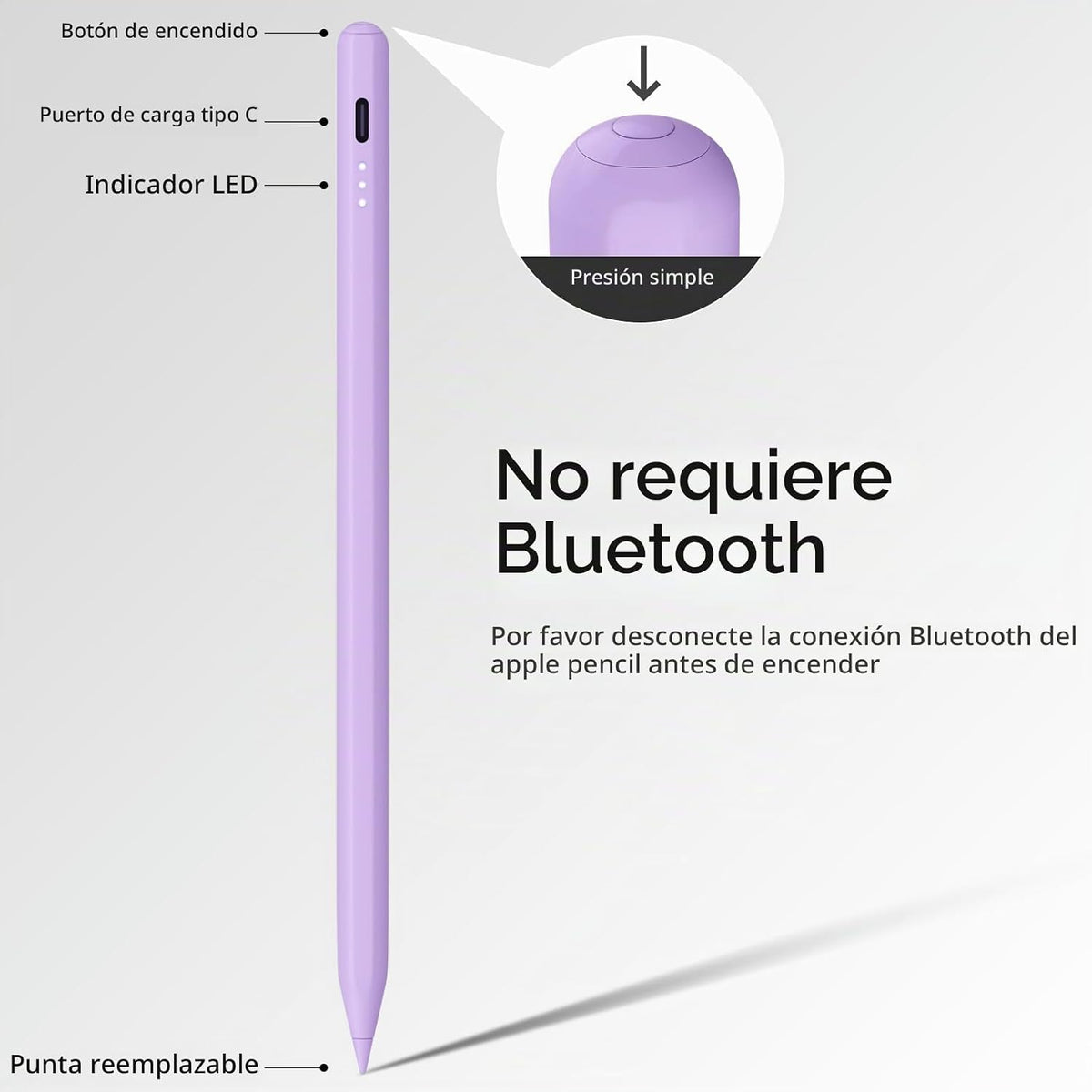 Lápiz óptico para iPad, carga rápida de 13 minutos para Apple iPad...