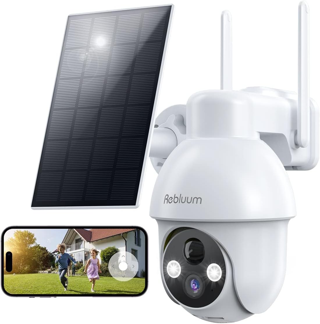 Rebluum Cámara de seguridad inalámbrica para exteriores, cámara de...