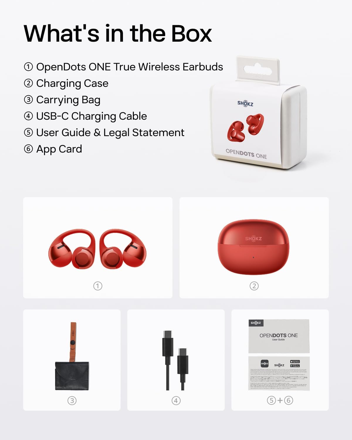 SHOKZ OpenDots ONE - Auriculares Bluetooth con clip de oreja abiert...