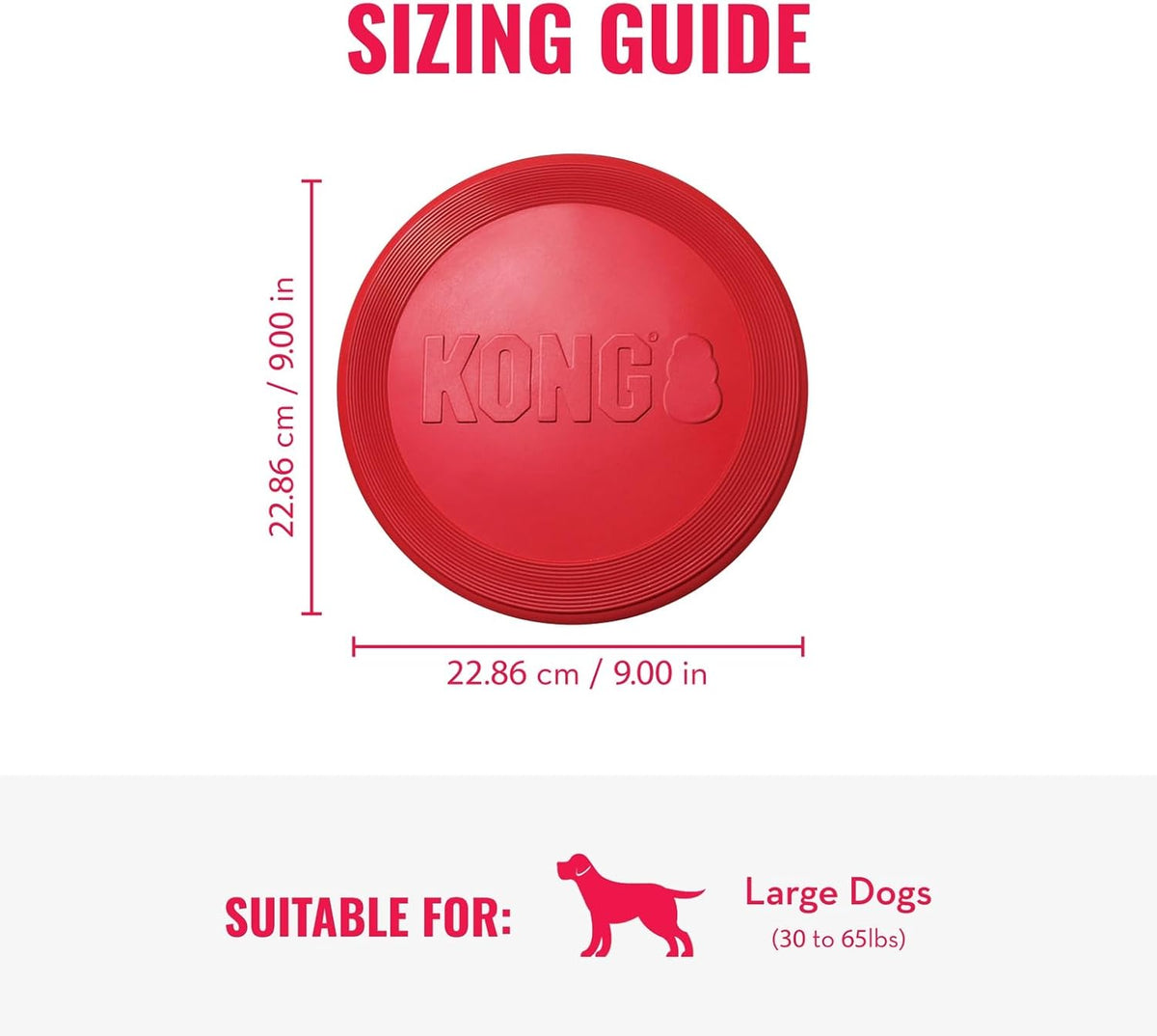 KONG Flyer - Juguete duradero para perros para jugar al aire libre,...