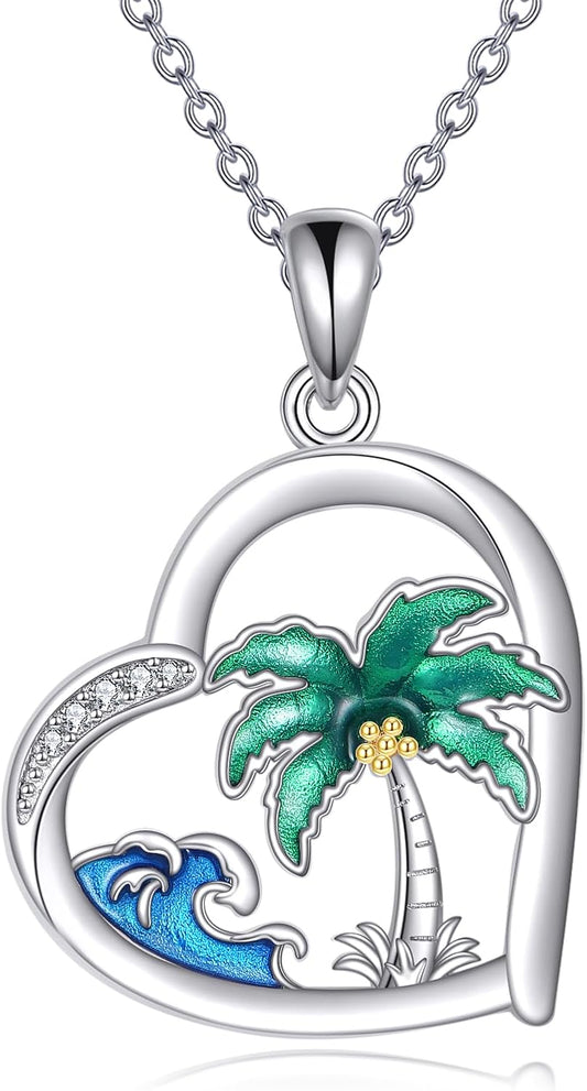 Yafeeso Collar con dije de colibrí de diamantes, tortuga marina, bú...