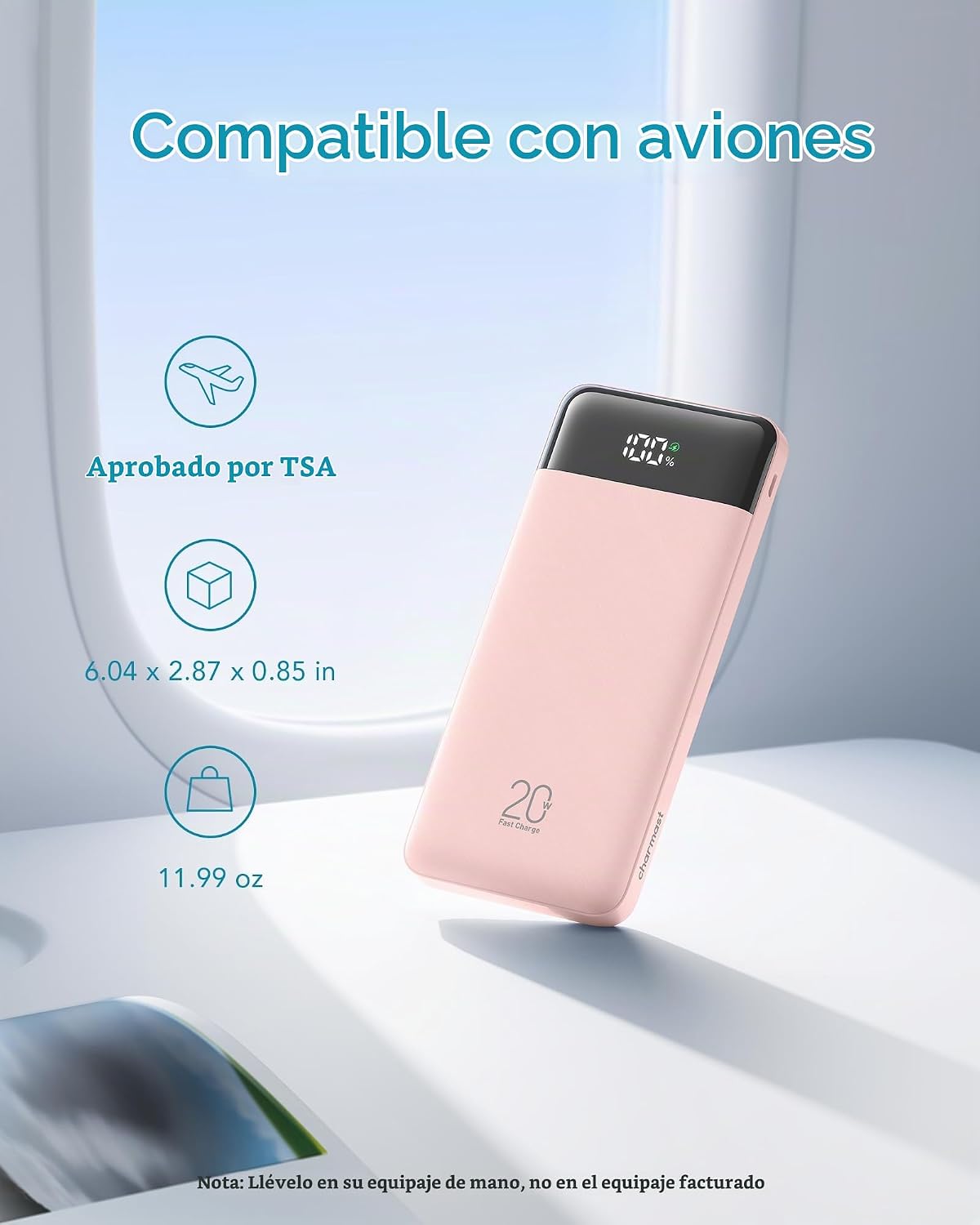 Charmast 20000mAh Cargador Portátil con Cables Integrados, Banco de...