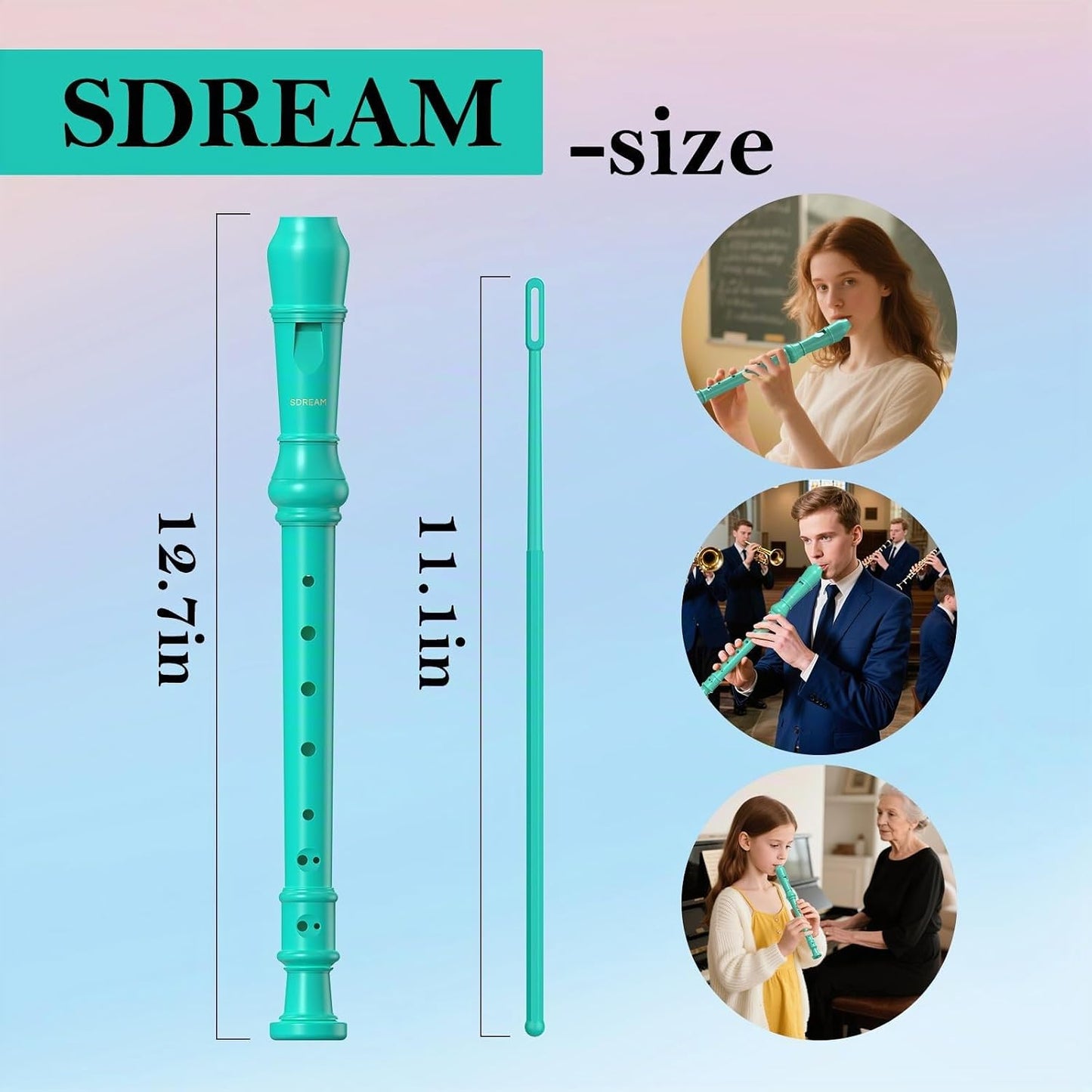 SDREAM Flauta dulce soprano para niños principiantes y estudiantes,...