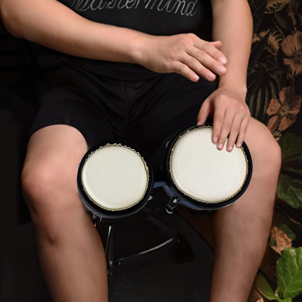 VANPHY Juego de Bongos de Madera para Principiantes Bongo Natural A...