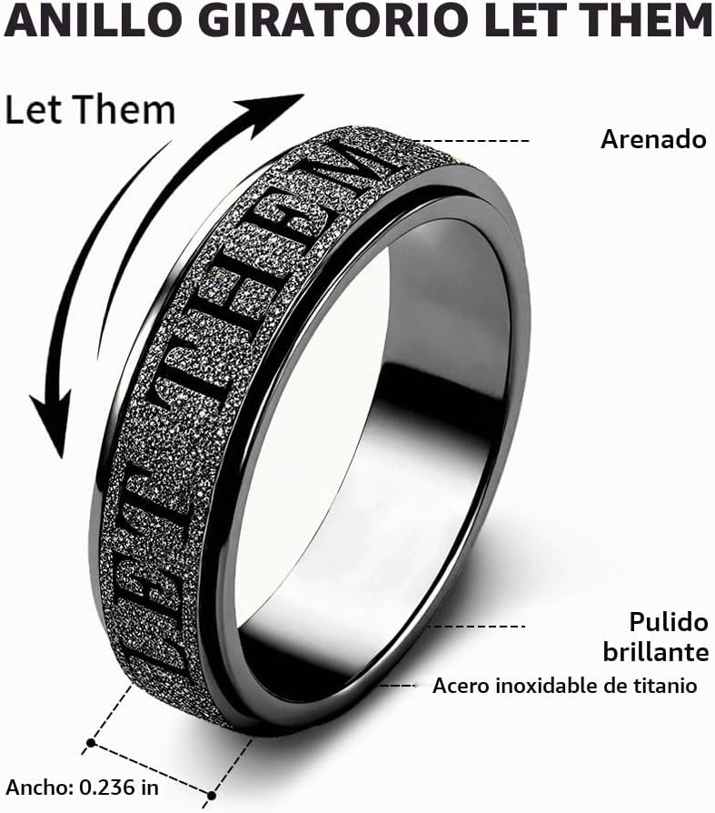 Anillos de ansiedad para adultos OreilleStar: anillo giratorio lind...