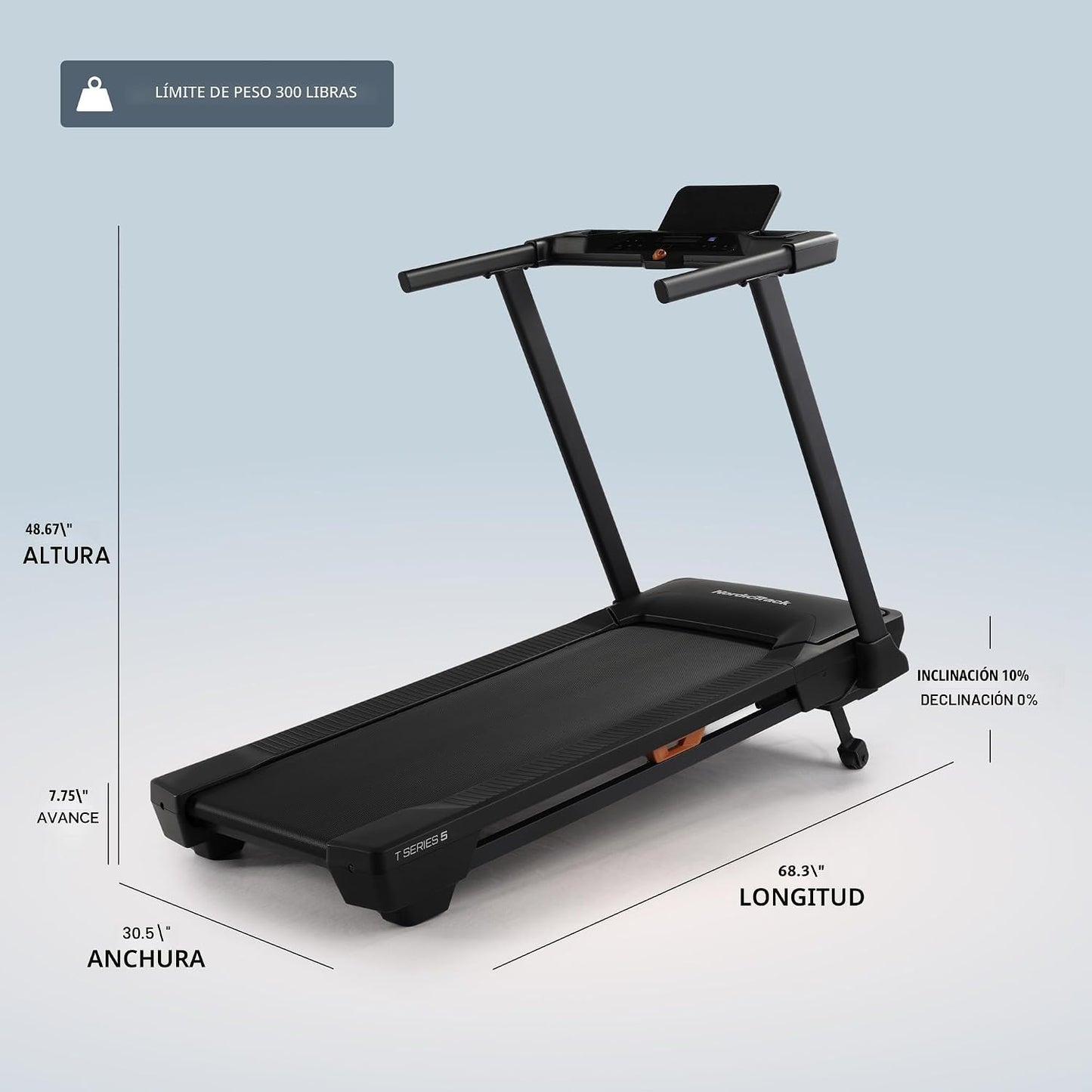 Cintas de correr NordicTrack serie T: T5, T6.5s, T7, T10, T16