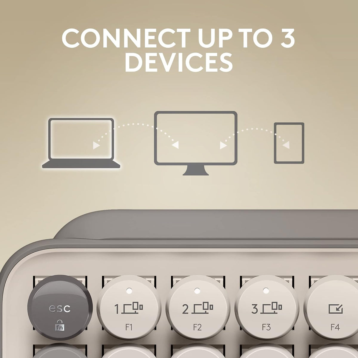 Logitech Teclado mecánico inalámbrico POP Keys con teclas Emoji - N...