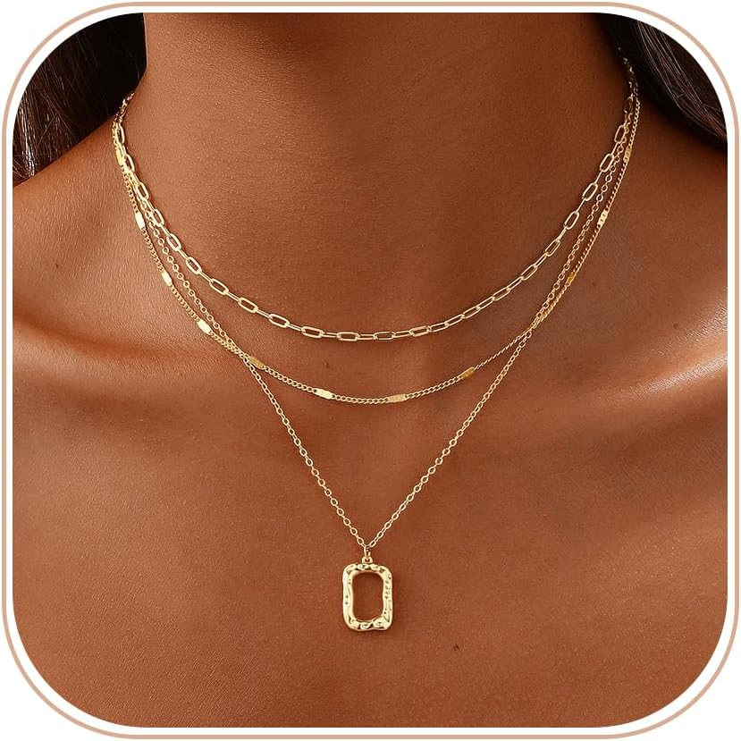 Remmocy Collar de Oro para Mujer Chapado en Oro de 14K Collar de Ba...