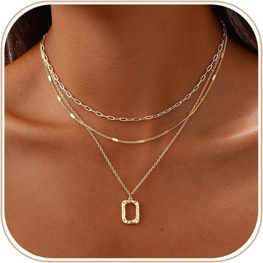 Remmocy Collar de Oro para Mujer Chapado en Oro de 14K Collar de Ba...