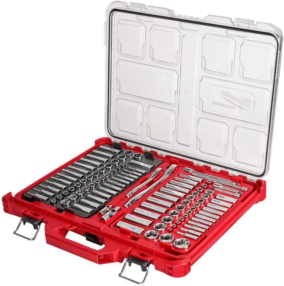 Milwaukee Eléctrico - 1\/4-3\/8 106PC Rata y Socket Set en PKOUT SA...
