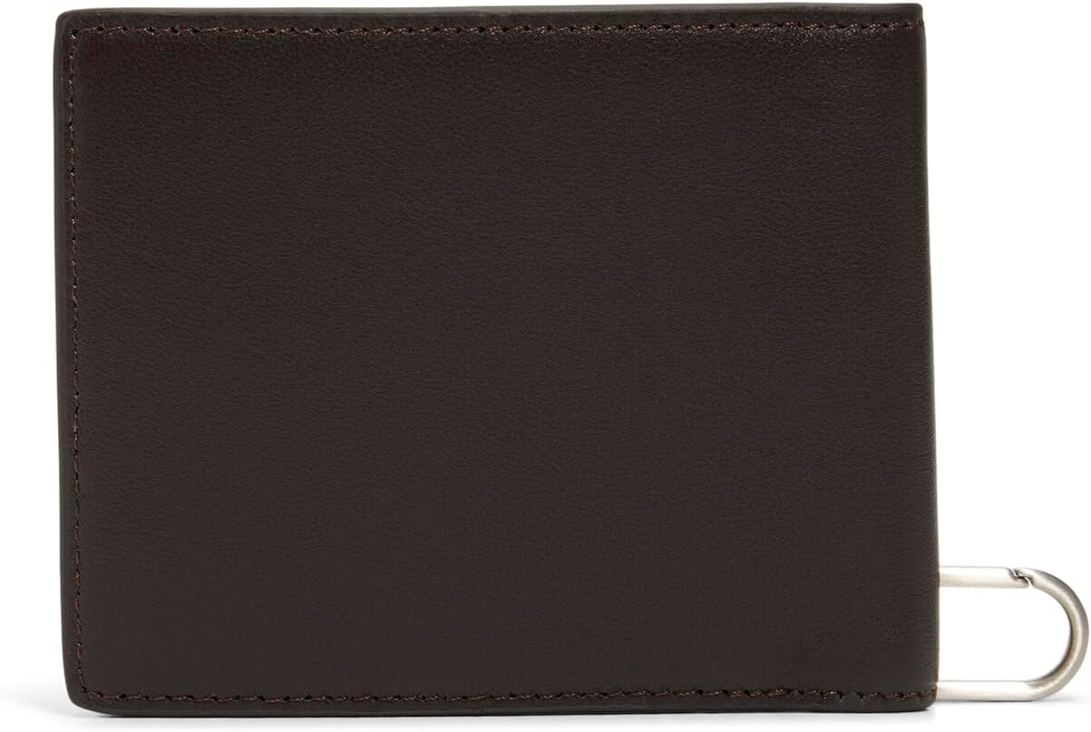 Brooks Brothers - Cartera plegable de piel para hombre con caja de...
