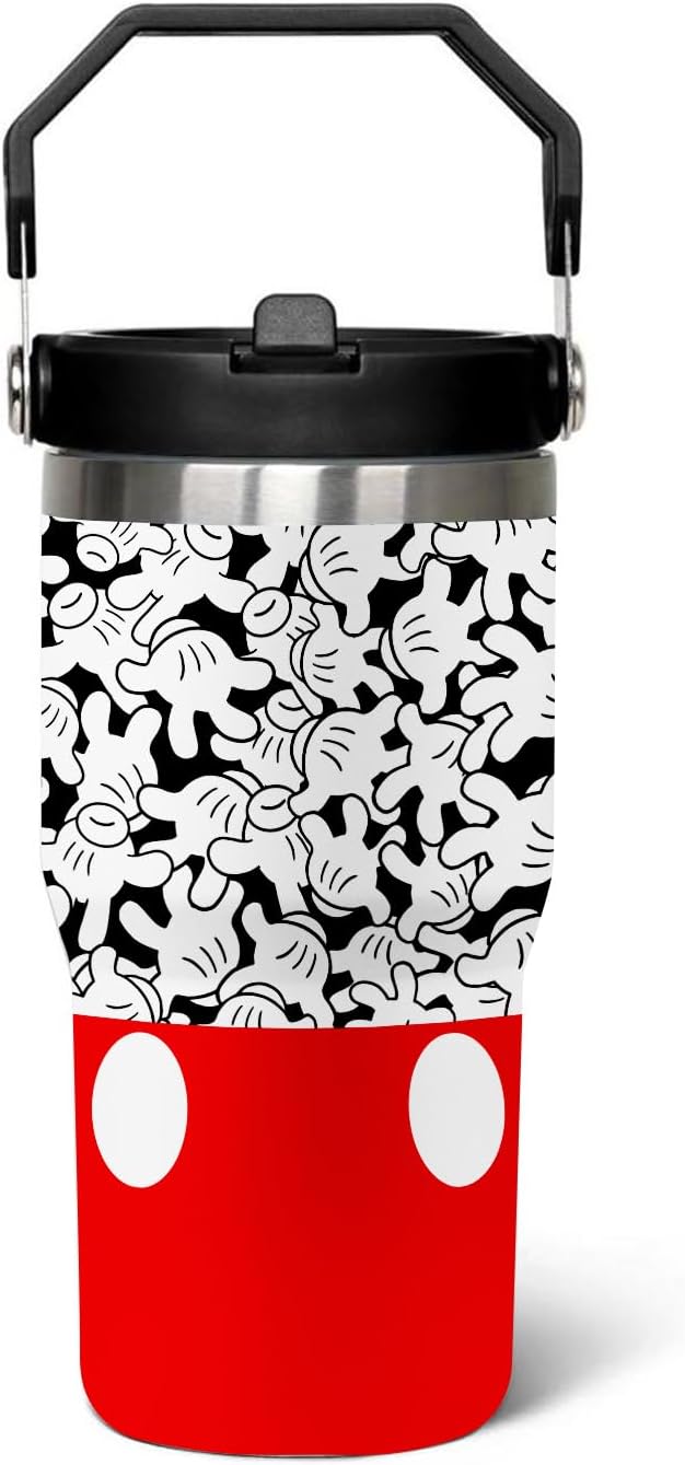 Sxdcfrs - Vaso de 20 onzas con dibujo de ratón con tapa y popote ab...