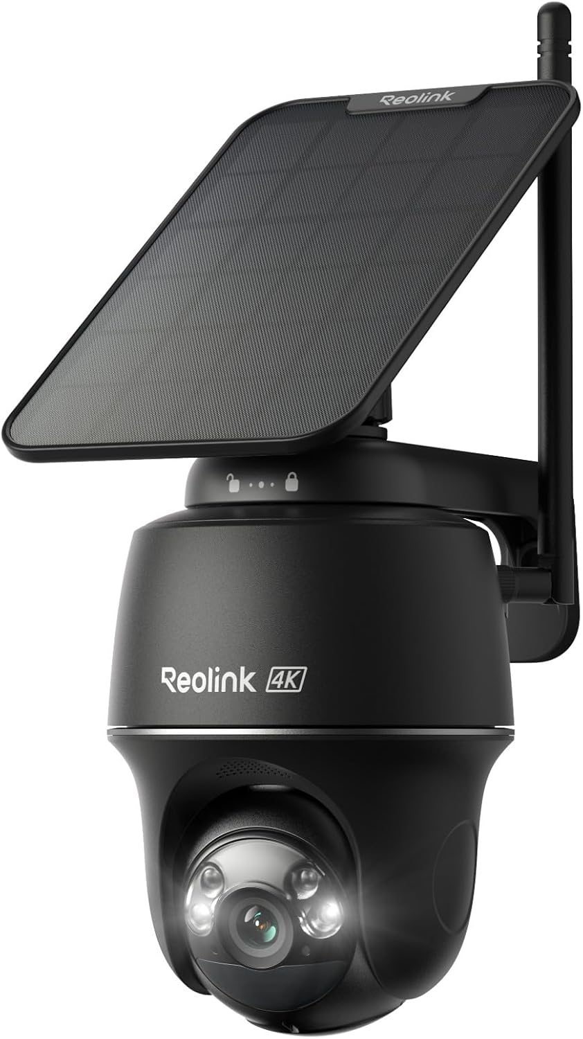 REOLINK Argus PT Ultra First 4K Cámaras de seguridad solar inalámbr...