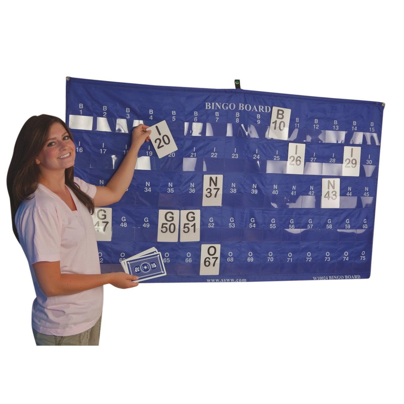 S&S Worldwide Manual Bingo Masterboard Pocket Chart, 60 pulgadas |...