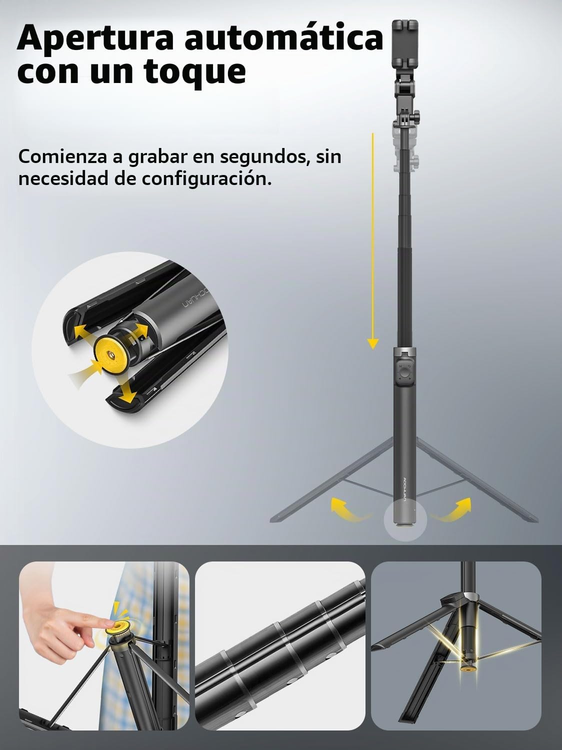 AOCHUAN M3Pro 4 en 1 estabilizador de cardán para teléfono intelige...
