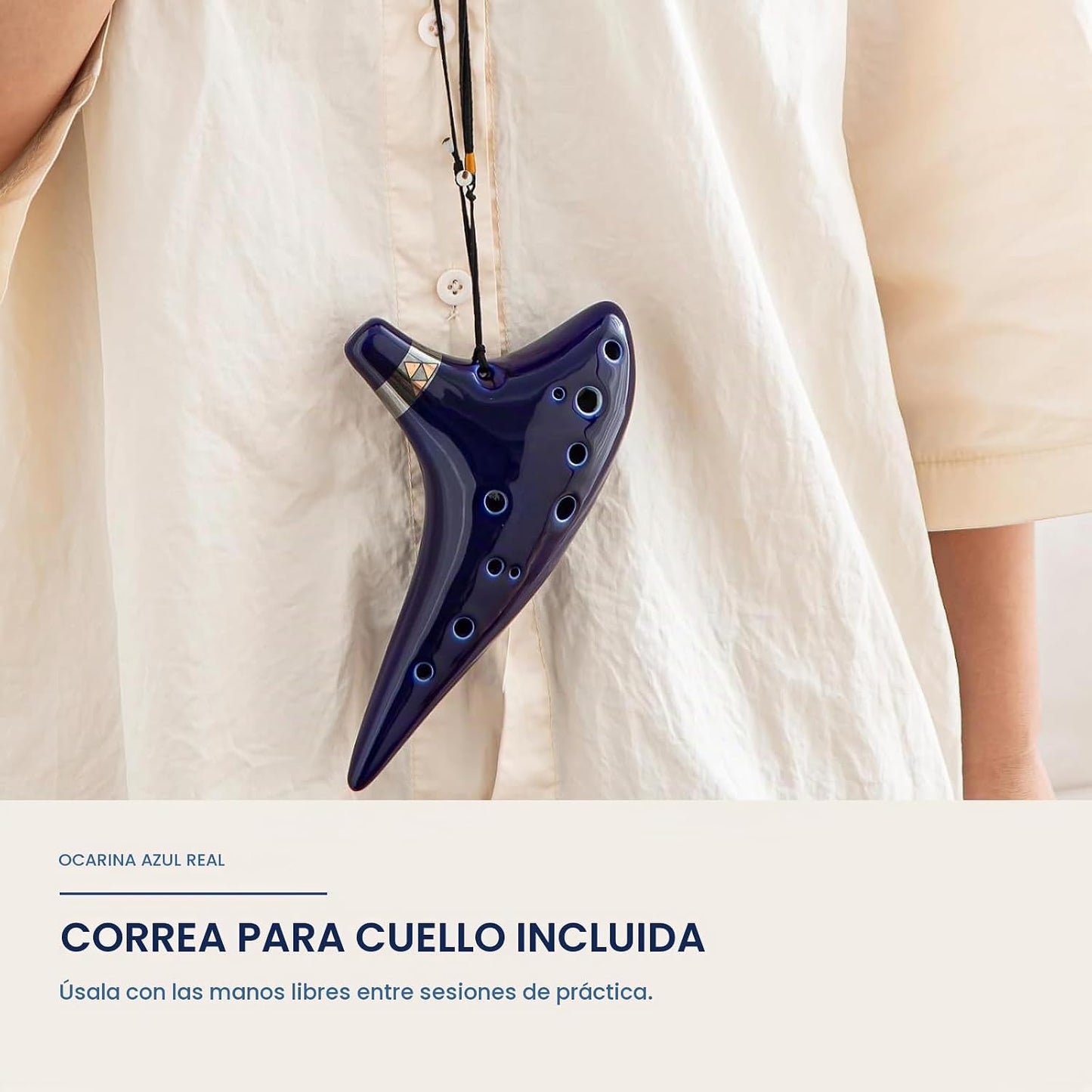 Ocarina \u201COcean Notes\u201D de 12 agujeros, forma de batata, he...