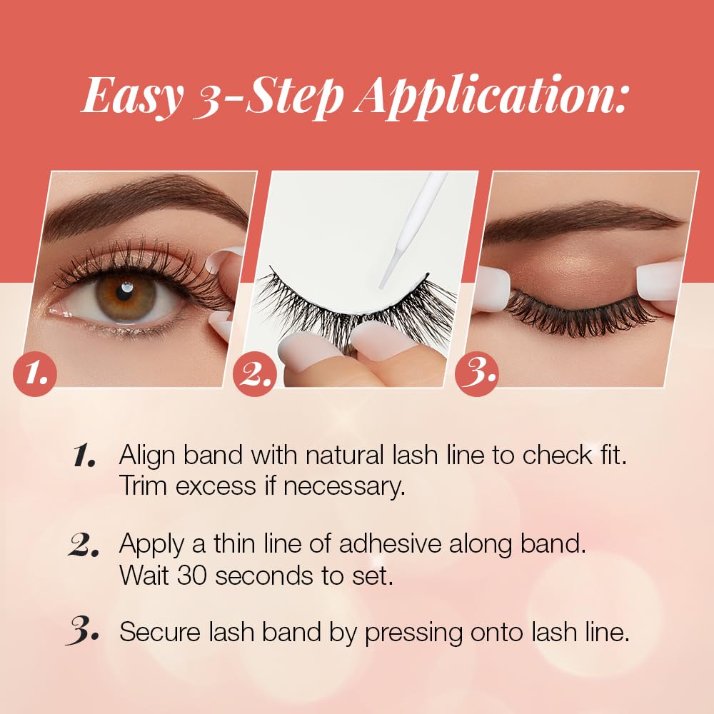 Ardell Naked Lashes 424 - Pestañas postizas naturales ligeras con b...