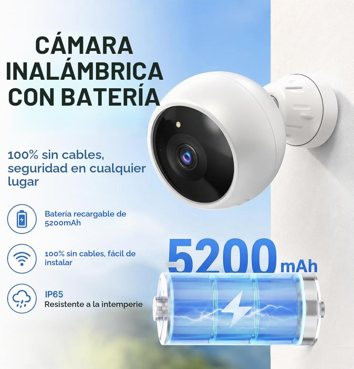Jooedi Cámaras de seguridad inalámbricas para exteriores, cámara 2K...
