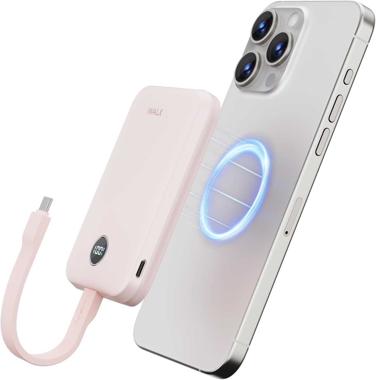 iWALK Banco de energía magnético de 10000 mAh, cargador portátil in...