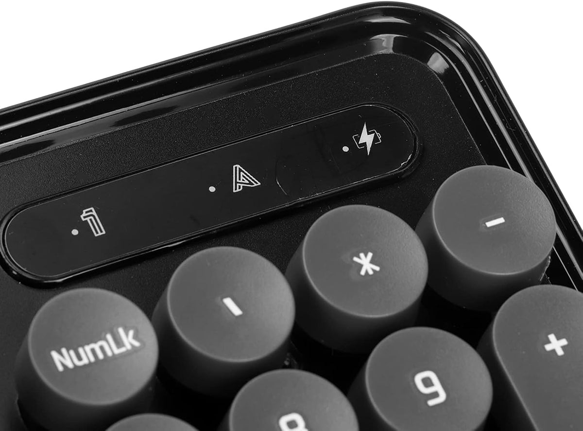 Combo de teclado y mouse inalámbricos, teclas redondas retro de 104...