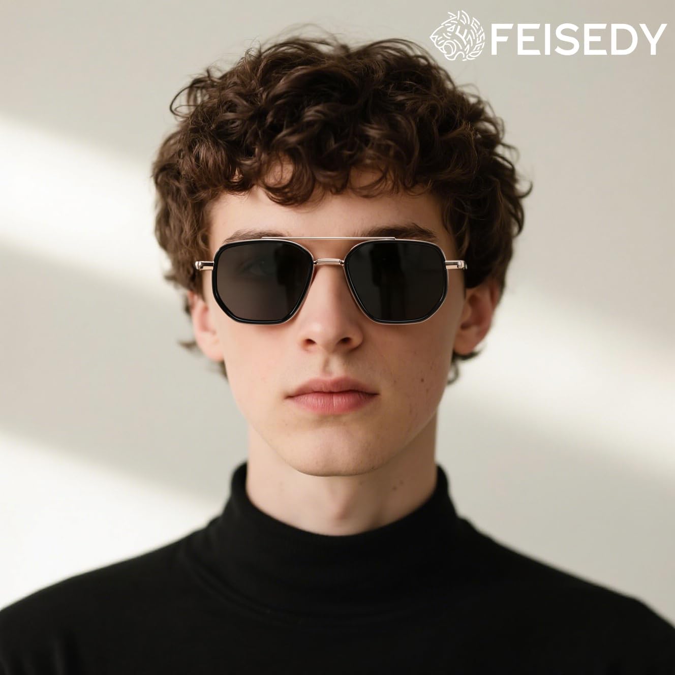 FEISEDY - Lentes de sol polarizados estilo aviador para hombres, ma...