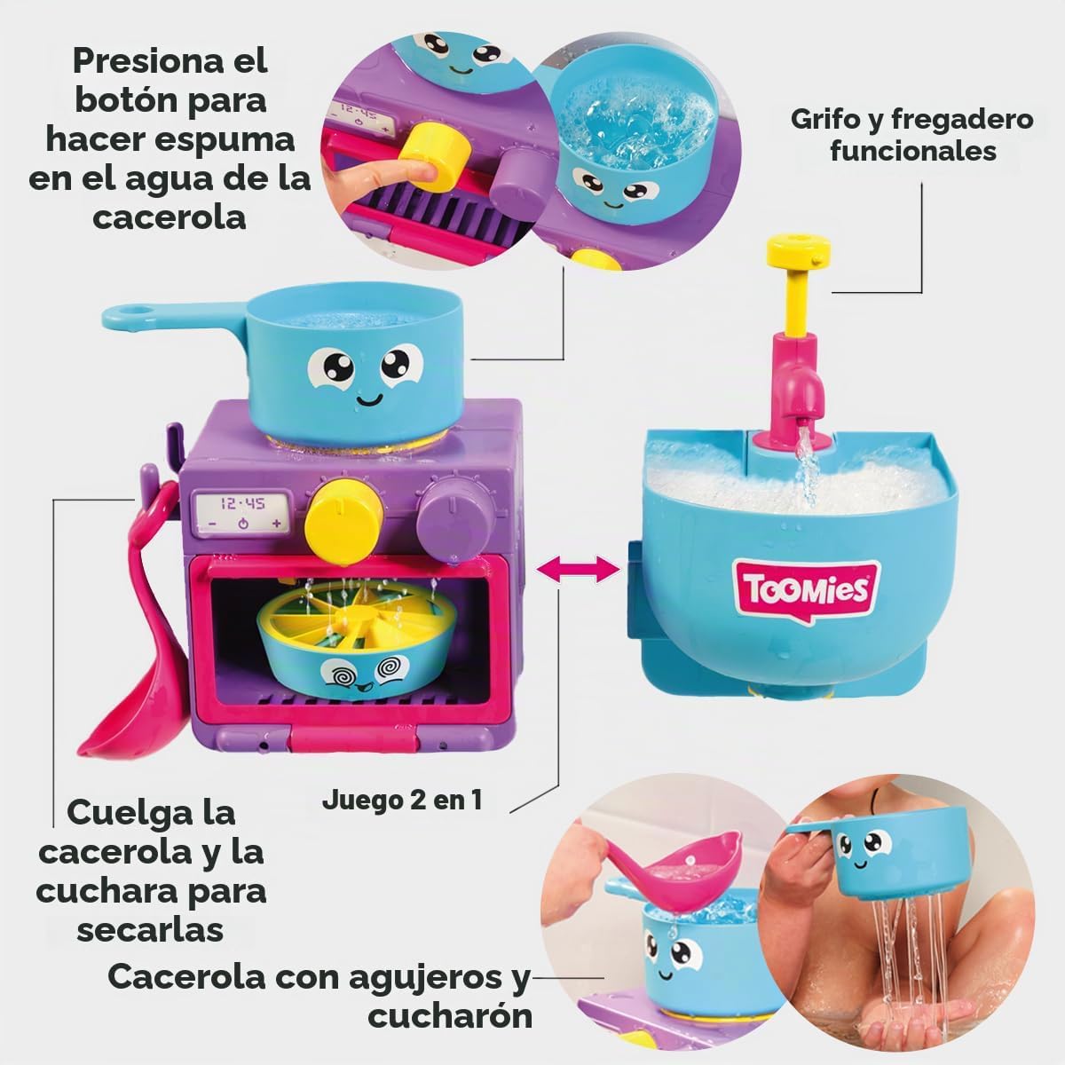 Toomies E73264 Bubble &amp; Bake Bathtime, Bath Toddler - Juguete d...