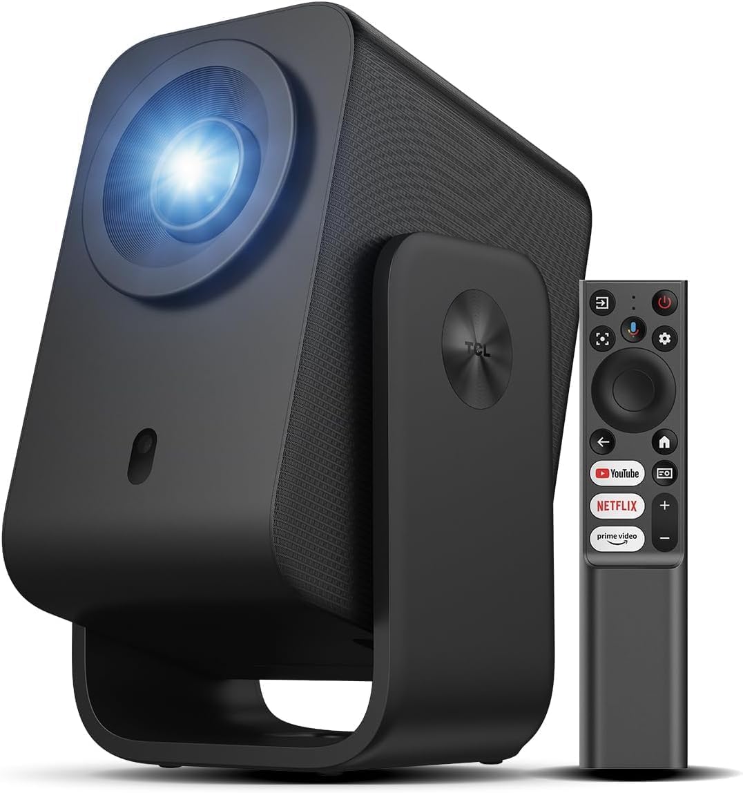 TCL C1 Smart Google TV Projector, WiFi y Bluetooth, cardán giratori...