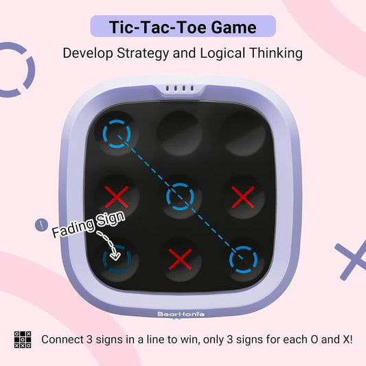 BearHonie Tic Tac Toe - Juego de rompecabezas electrónico portátil...