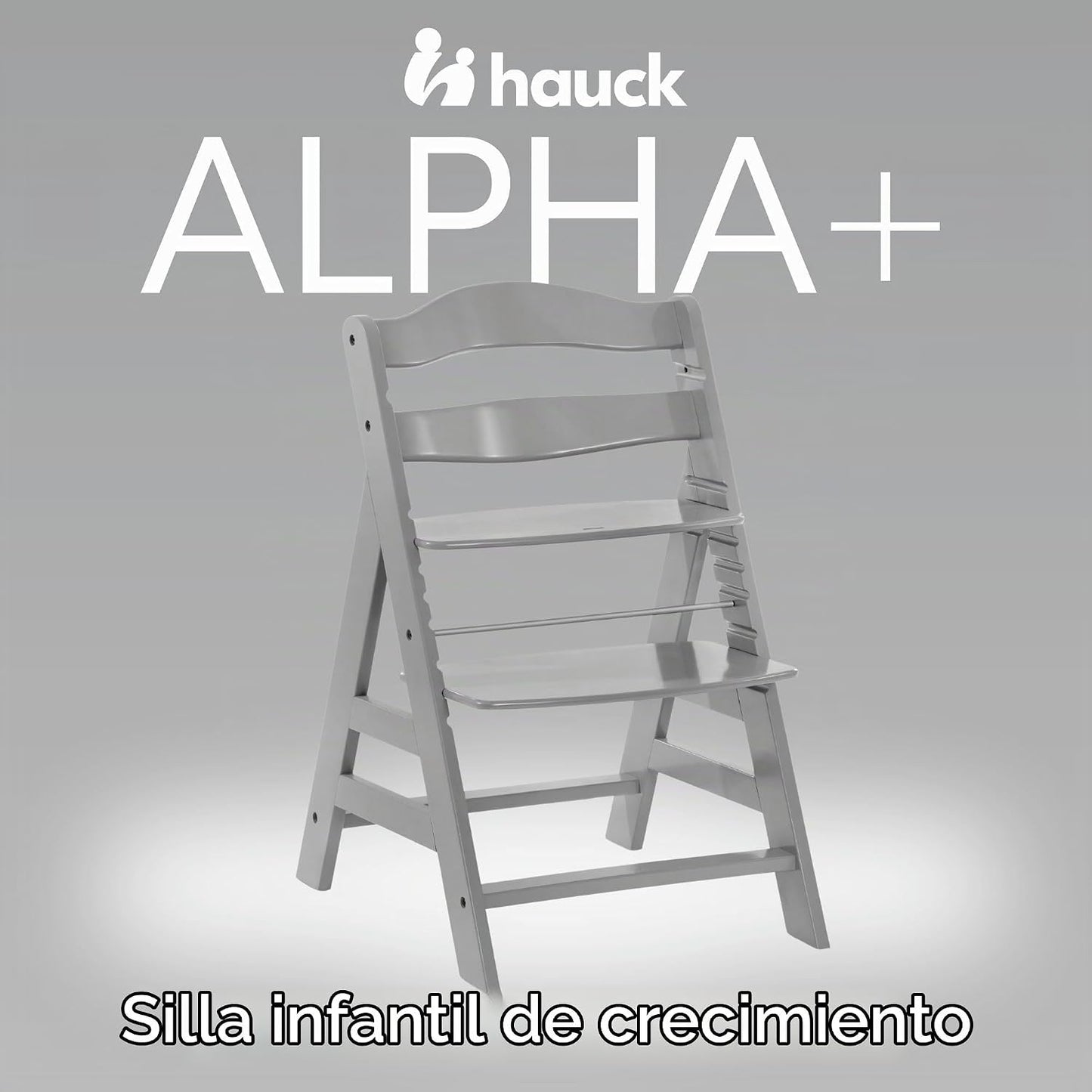 hauck Alpha+ Grow Along - Trona elevada de madera de haya maciza co...