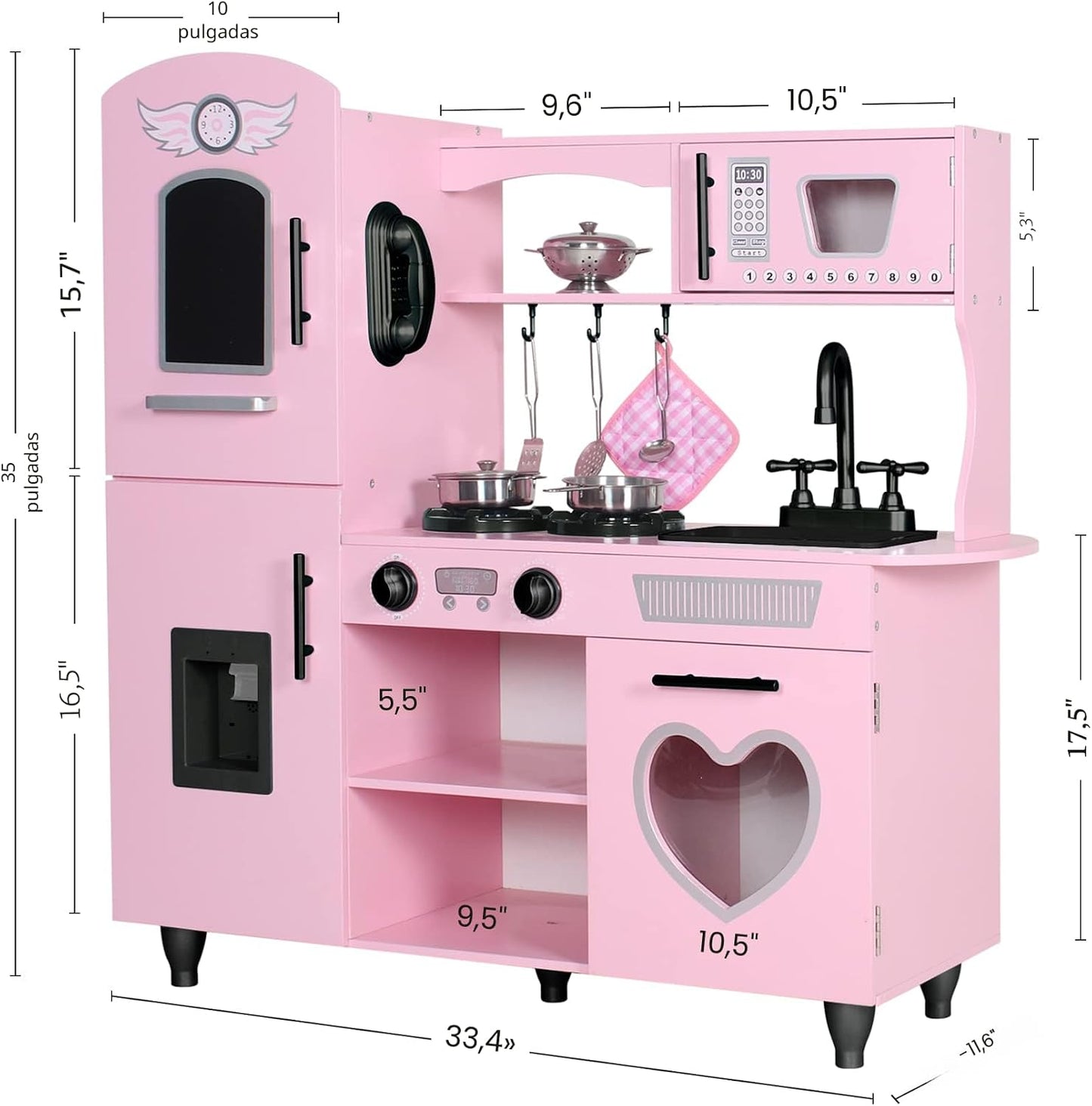 TaoHFE Cocina de Juguete, Juego de Cocina Rosa para Niñas, Juego de...