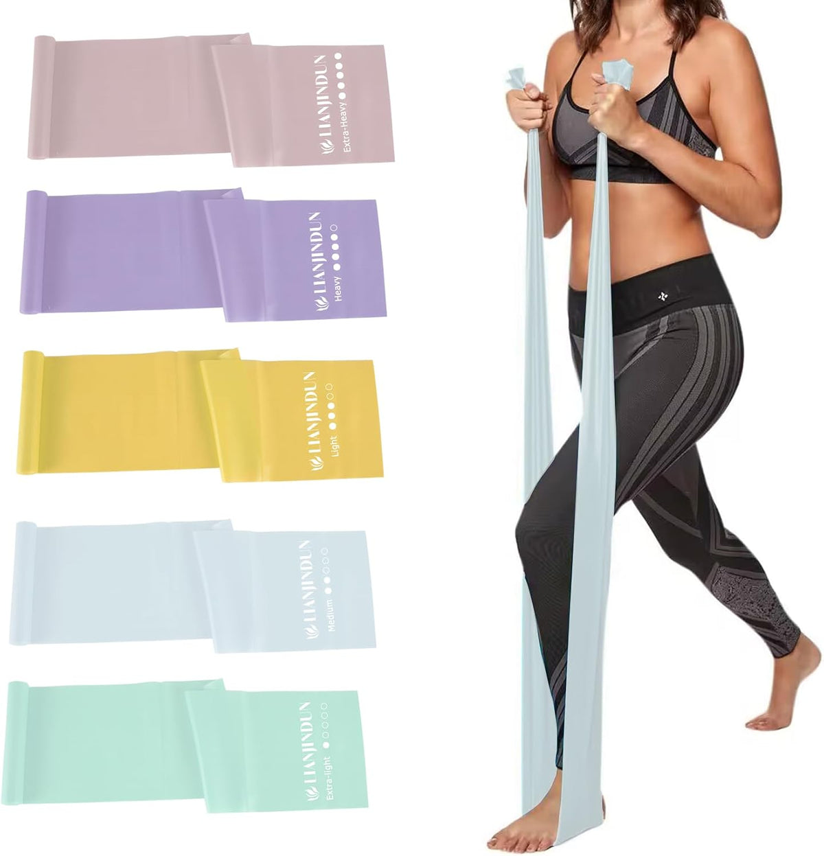 Bandas de resistencia para entrenamiento, terapia física, ejercicio...