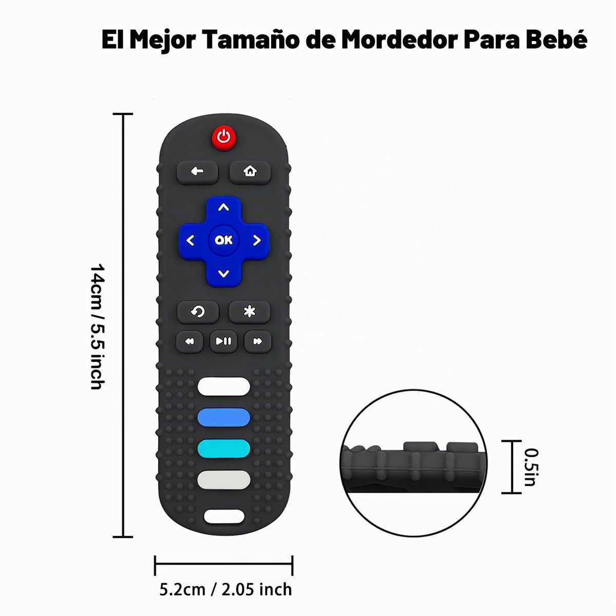 ROBBEAR Juguetes de dentición para bebés, mordedor de silicona de g...