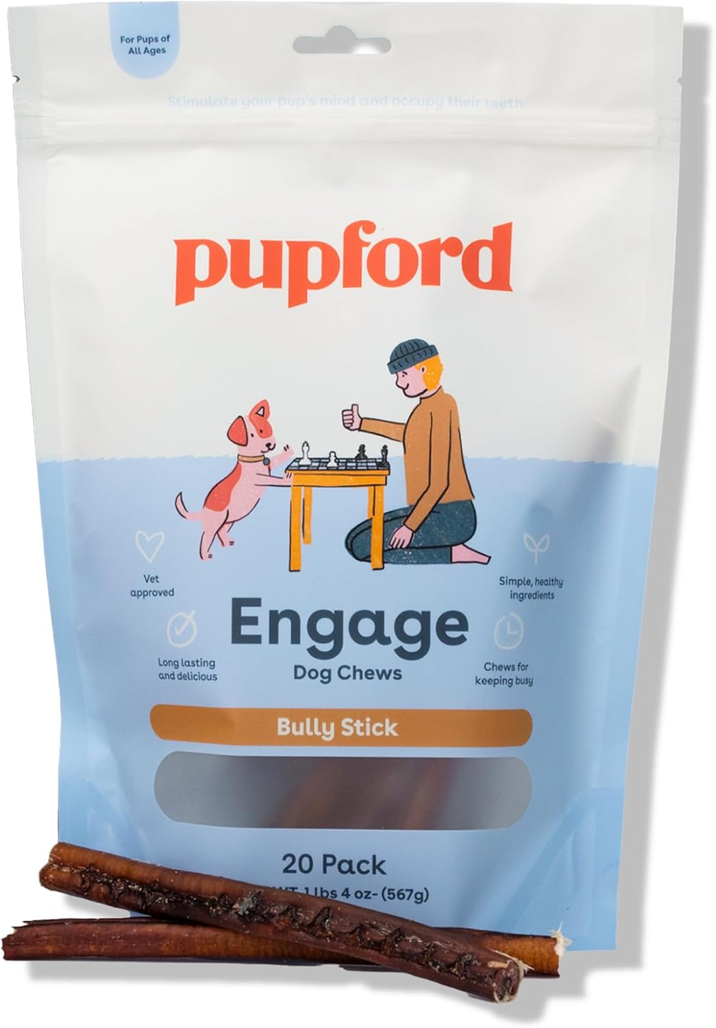 Pupford Palitos horribles para perros y cachorros, ahumados para me...