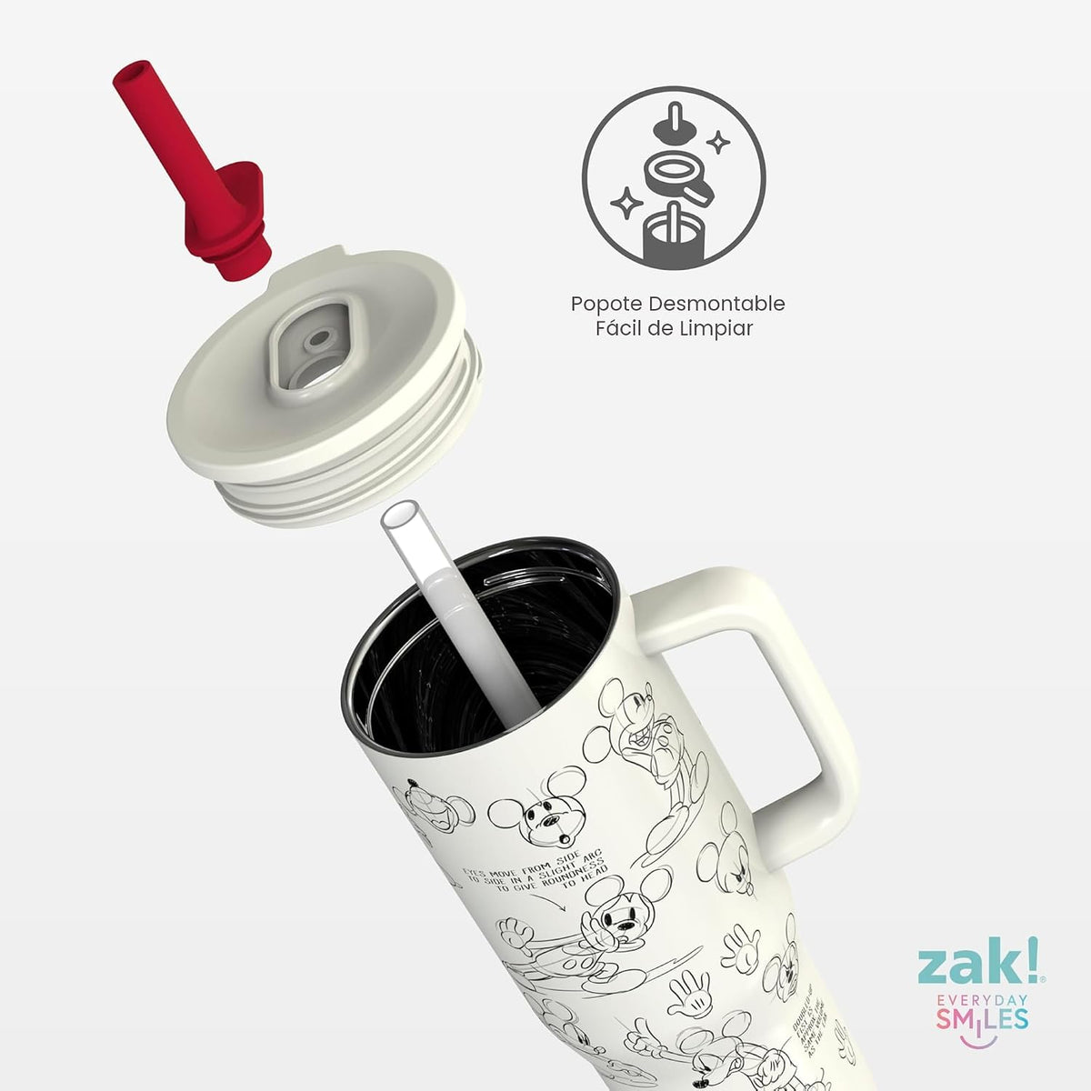 Zak Designs Disney Sutton Taza de viaje para llevar contigo, de 30...