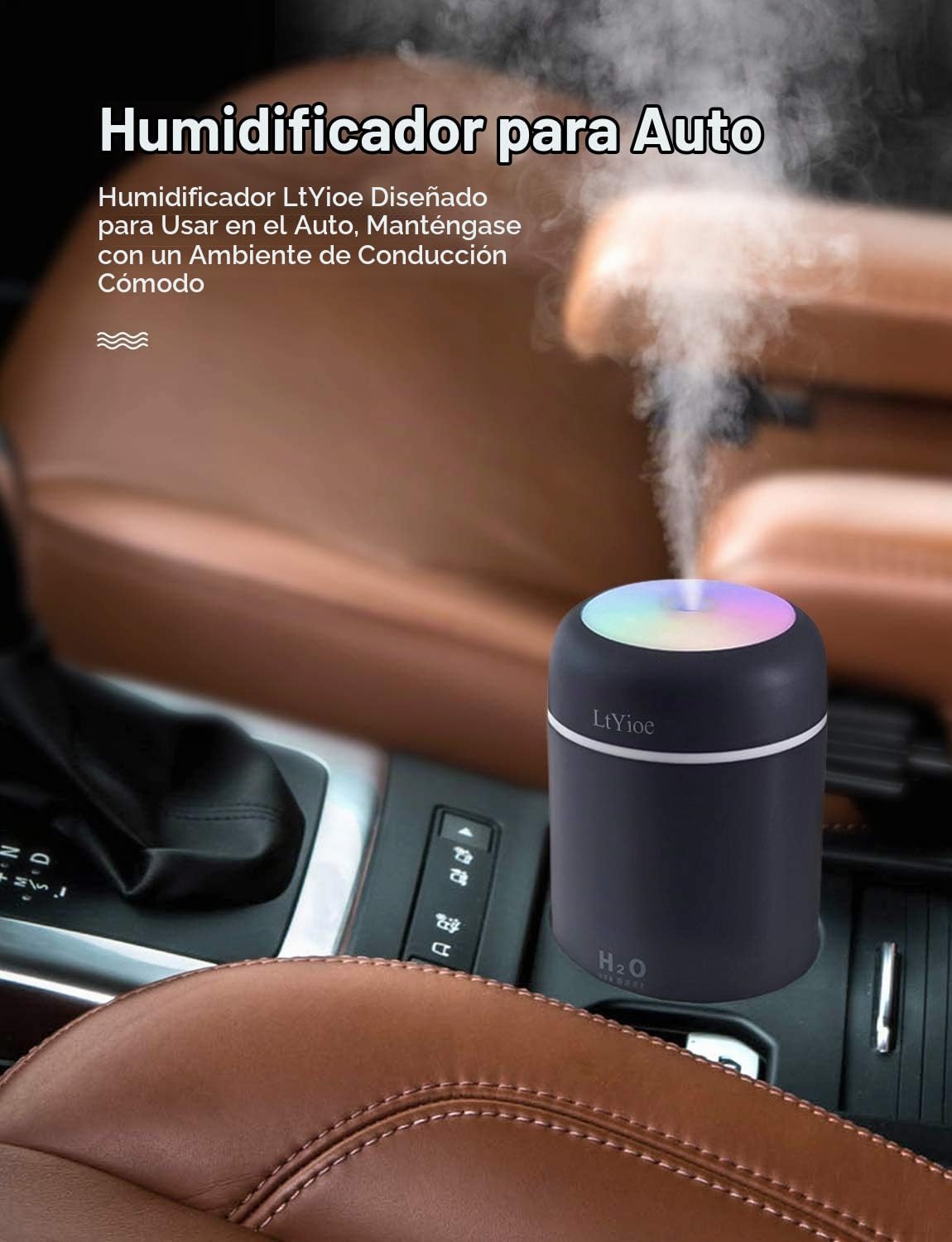 LtYioe Humidificador Mini Colorido y Fresco, Humidificador Personal...