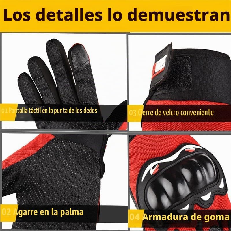 KEYSDEX Guantes de motocicleta para hombres y mujeres, protección d...