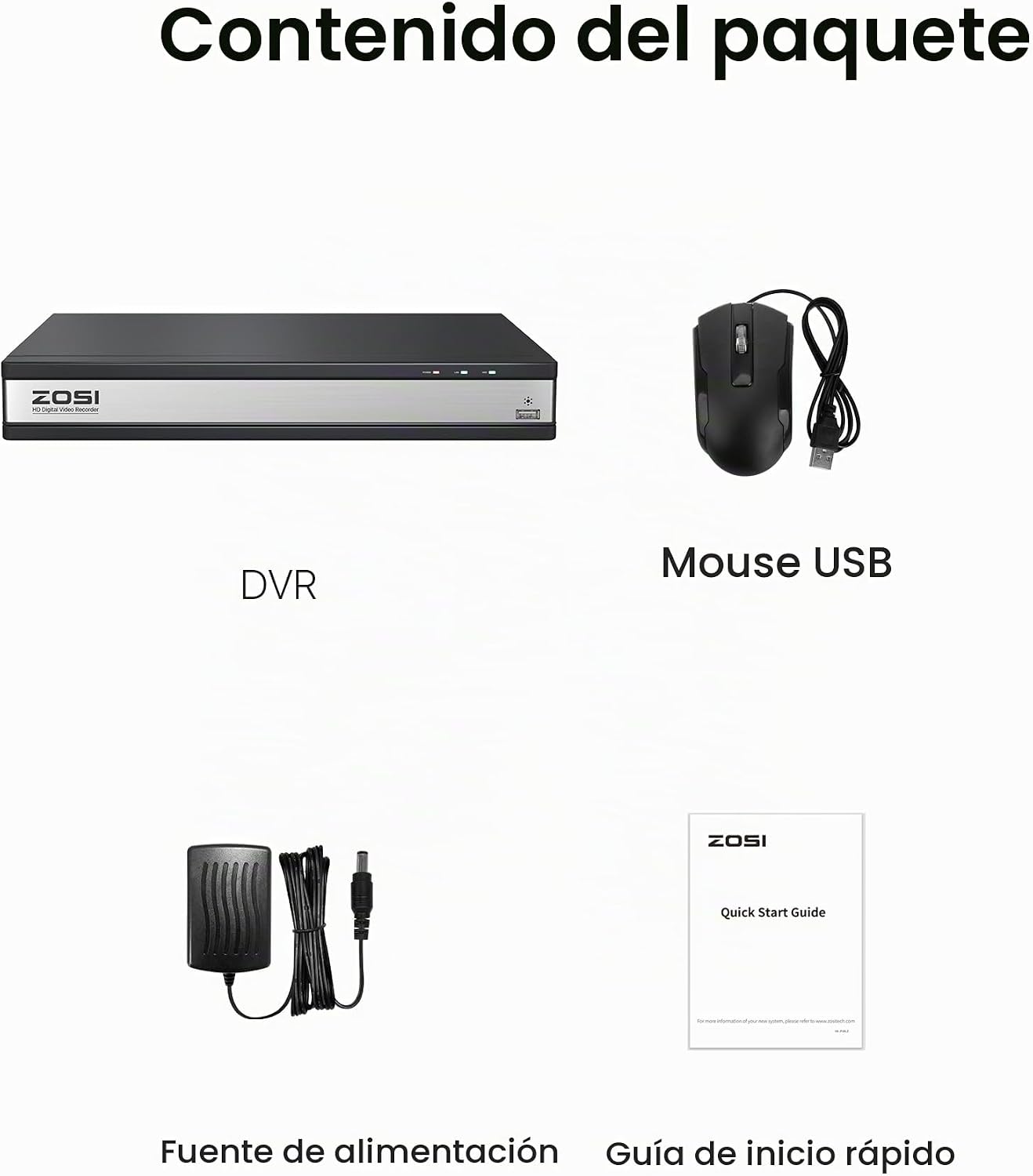ZOSI H.265+ 1080P FHD 16 Canal DVR para Sistema de Cámara de Seguri...