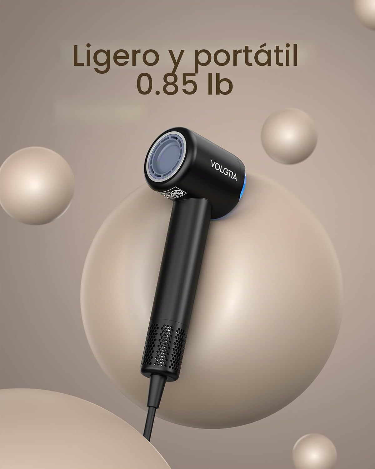 VOLGTIA Secador de pelo de alta velocidad con difusor y concentrado...