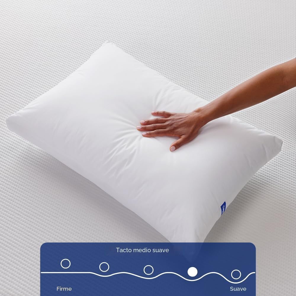 Almohada esencial Casper para dormir, estándar, blanca, paquete de...