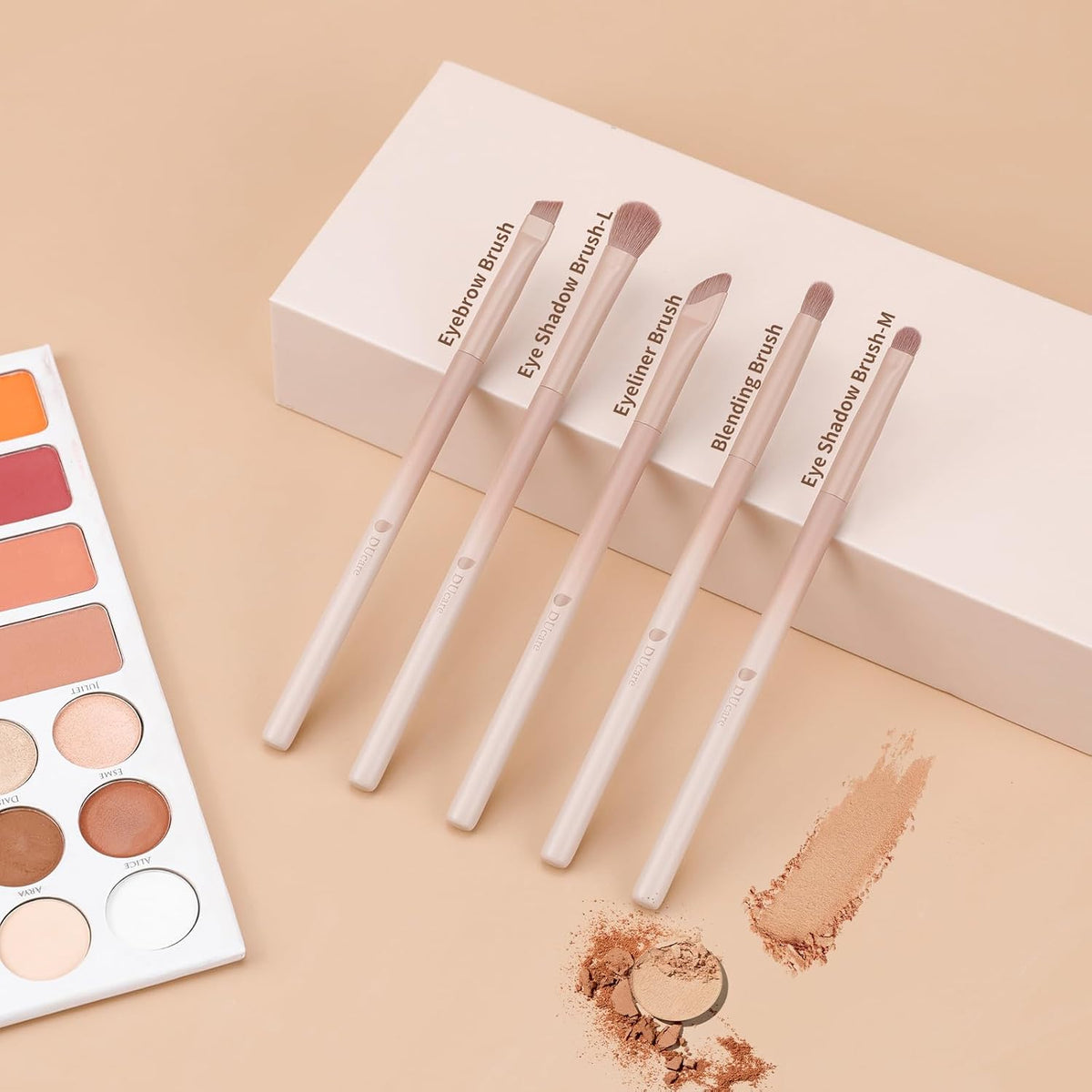 DUcare Juego de 14 brochas de maquillaje, 12 brochas de maquillaje...