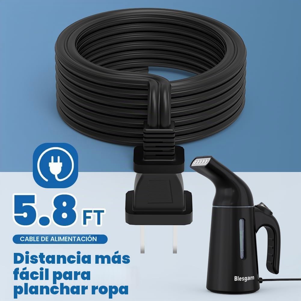 Blesgam Vaporizador para ropa de 700 W, calentamiento rápido en 40S...