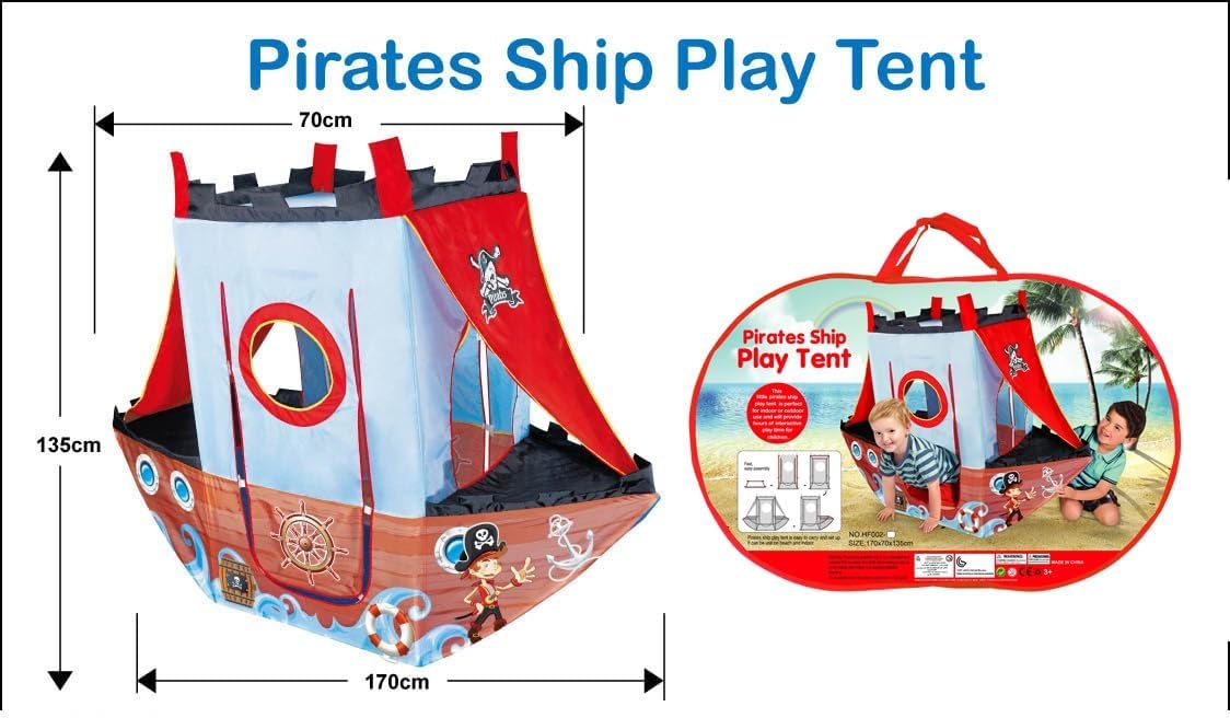 Tienda de campaña mejorada para niños, barco pirata, casa de juegos...