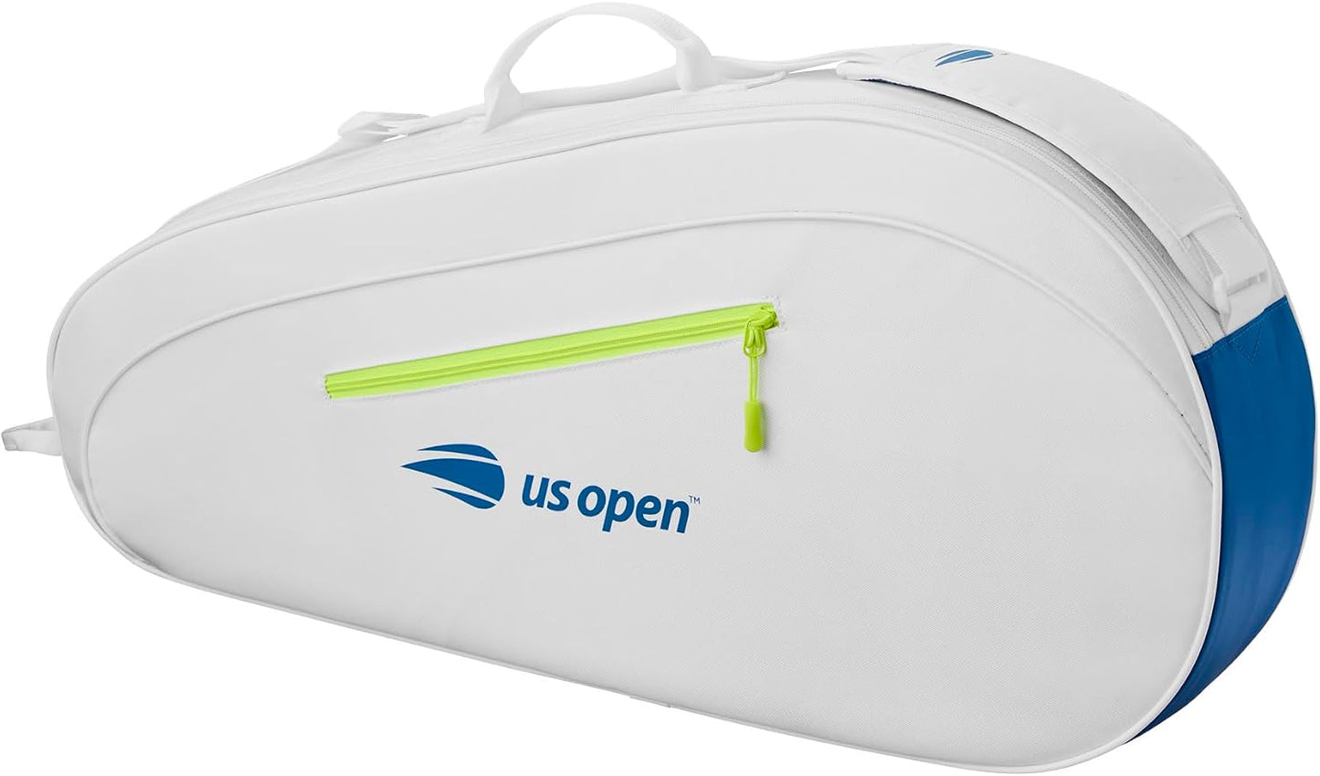 WILSON US Open Team - Bolsa para raqueta de tenis, color blanco y azul